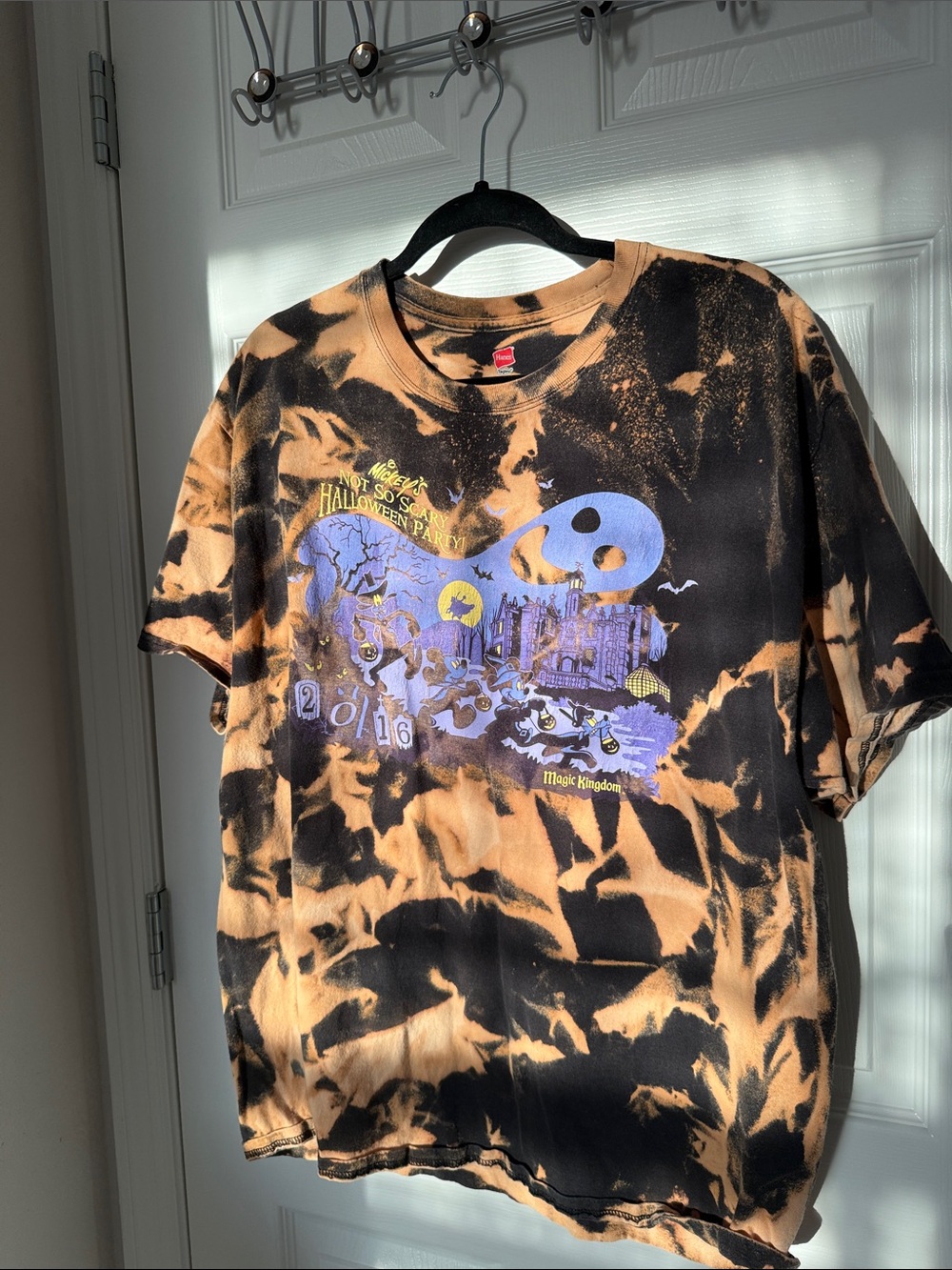 Mickey’s Not So Scary Halloween Party! 2016 Disney World tee Bleach tie-dye